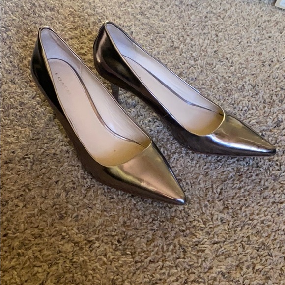 Coach Shoes Coach Size Metallic High Heels Poshmark